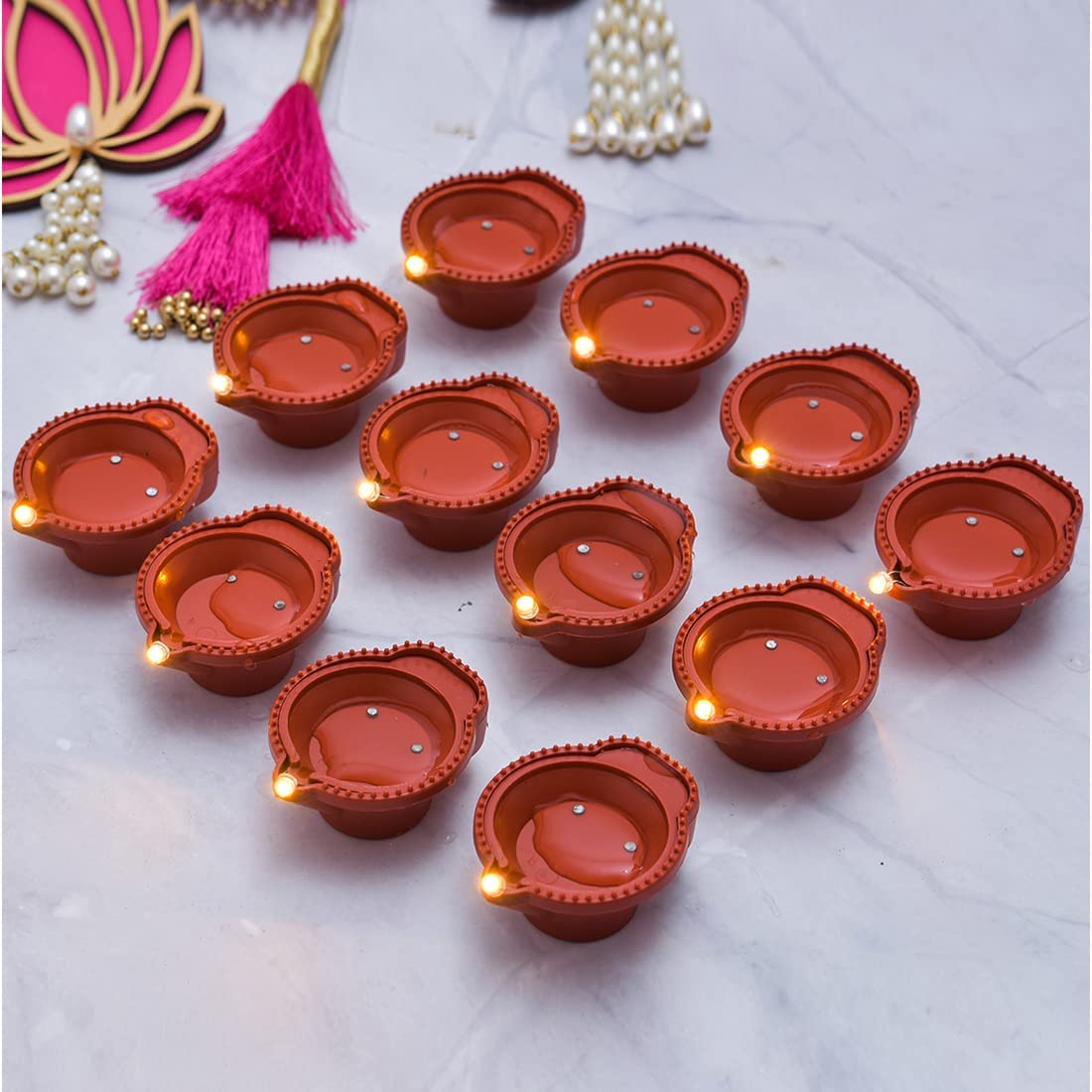 Water Sensor Diya for Home Decor Festivals Decoration Floating Led Light Diya Diwali(Pack of 6)